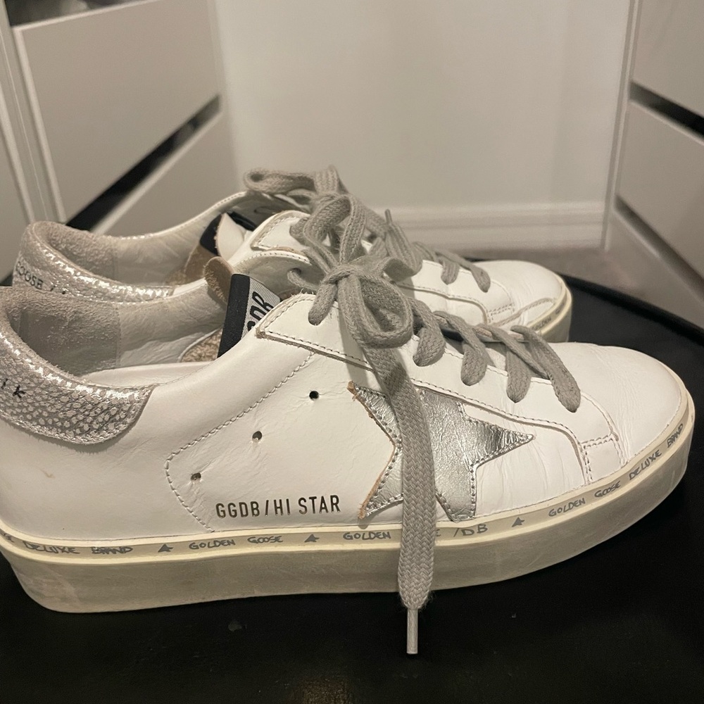 Women’s Golden Goose Hi Star Platform Sneakers Size 5